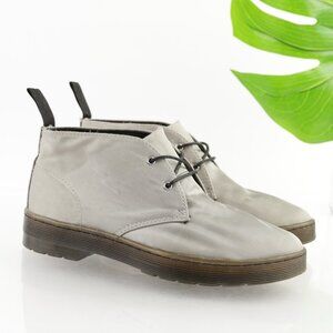 Dr Martens Womens Daytona Boots Size 7 Silver Nylon Lace Up Chukka Bootie Lug 90